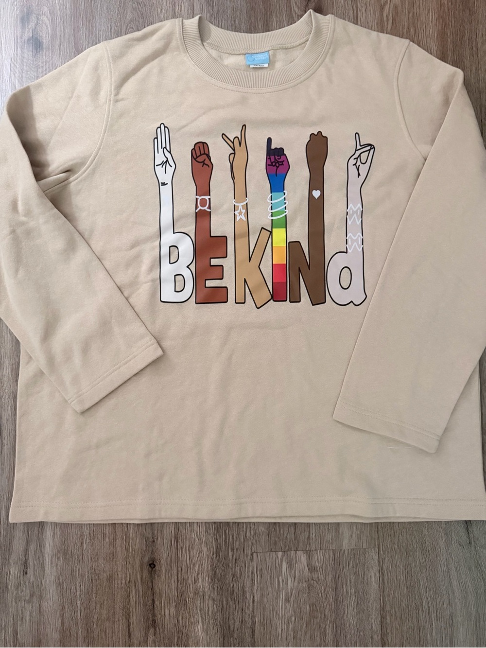 Be Kind Graphic Sweatshirt - Beige